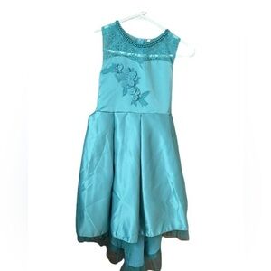 Flower girl Easter special events dress 
inTeal 10-11y.o Wedding Flower girl
